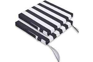 Outdoor Chair Cushions Set of 2 for Patio Furniture, Non Slip Bottom Chair Pad, Resistant Patio Furniture Cushions, with Ties