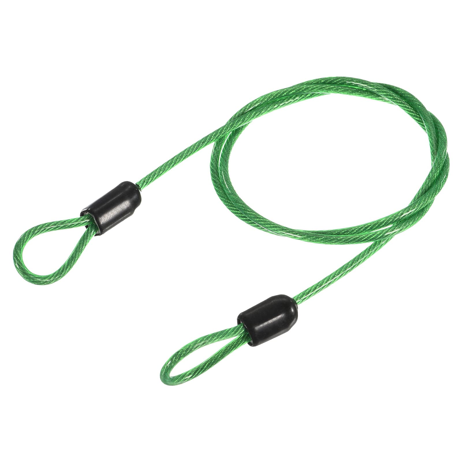 M METERXITY Security Cable - Plastic Coated Steel Locking Rope Apply to Outdoor/Bicycle/Travel (2.5mmx0.5m, Green)