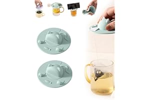 Silicone Tea Bag Holder for Mug, Cat-Designed Tea Bag Buddy Cup Cover, Lid Teabag Holder & Squeezer Heat Retaining, Mug Toppe