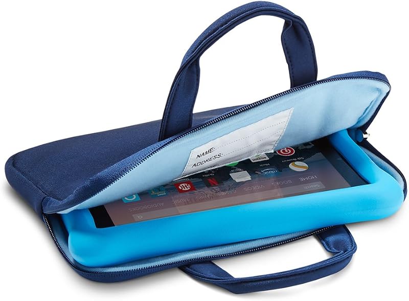 NuPro Zipper Sleeve for Fire HD 8 Kids Edition Blue - Fits All Generations