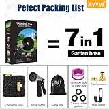 Avyvi 100FT Expandable Garden Hose, 8 Function Spray Nozzle, Brass Connectors view 7