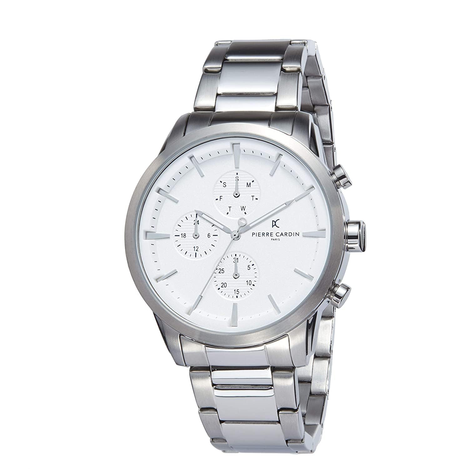 Pierre Cardin Men's Multi Dial Quartz Watch with Stainless Steel Strap PC902741F108