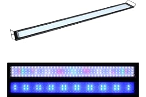 WaterRebirth LED Aquarium Light, Full Spectrum Fish Tank Led Light with Aluminum Alloy Shell Extendable Brackets (48-54 in)
