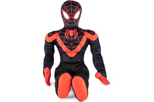 Marvel Spider-Man Miles Morales Plush Pillow Buddy, Kids Character Pillow for Bedroom and Playroom, Soft Polyester Superhero 