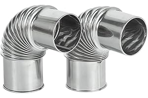FIREHIKING Elbow Pipe 45 Degree 2.36 inch Stove Pipe 90 Degree Chimney Stainless Steel Flue 9090/9045