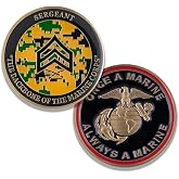 Marine Corps Sergeant Rank Digiprint Challenge Coin