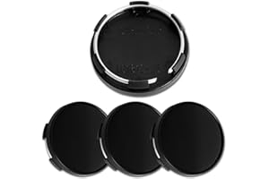 MOTOREXPERTZ ME 2.2Inch 56MM Wheel Center Caps, Pack of 4 (Matte Black, Outer 56MM, Inner 53MM)