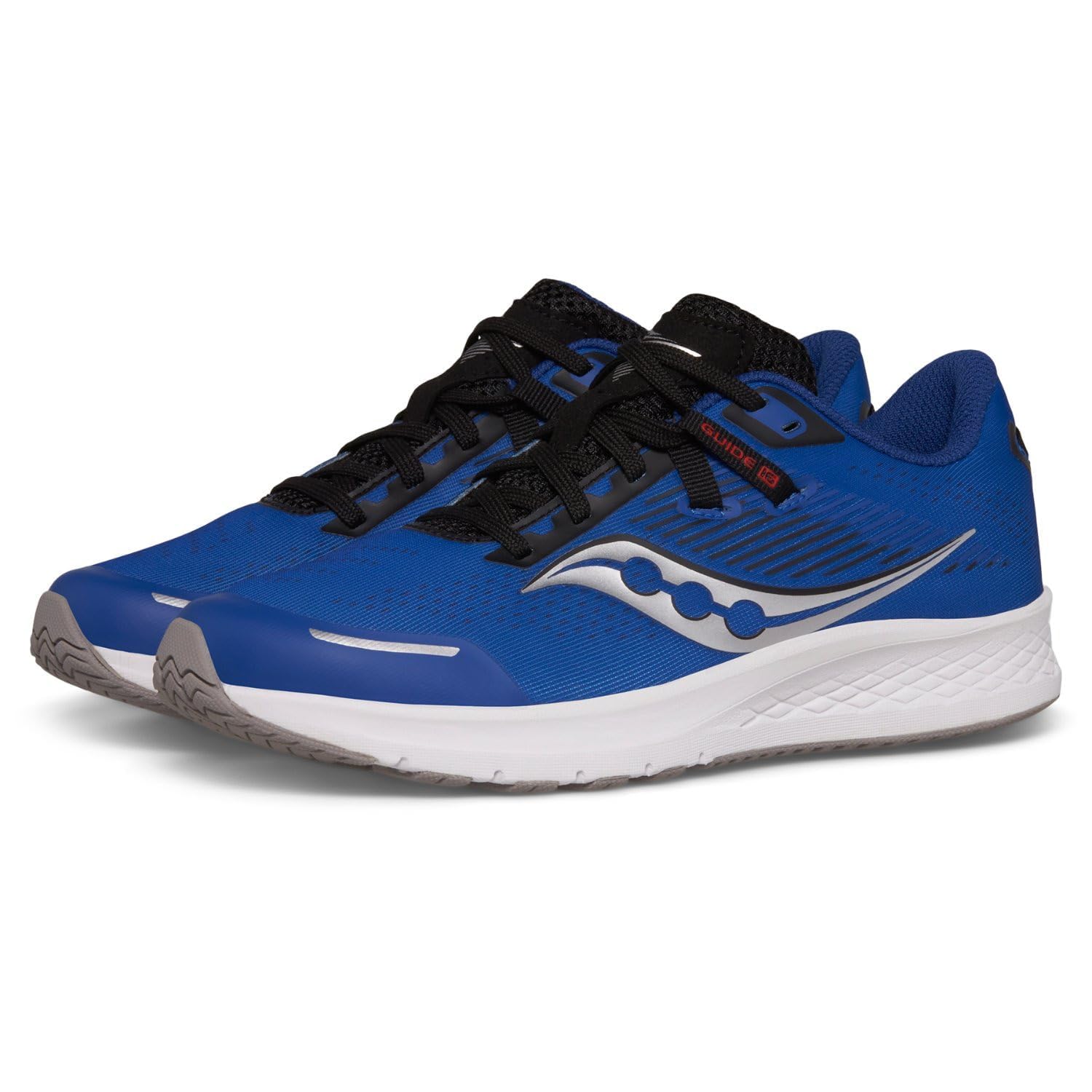 Saucony Guide 16 Sneaker, Blue/Black, 1.5 US Unisex Big Kid