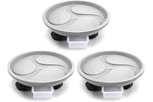 Looca Plant Caddy with Wheels and Drainage Tray, 13”Rolling Plant Stand Flower Pot Mover, Planter Caddies Round Plant Dolly for Heavy Duty Planter, 3 Pack, Bearing 120 lbs (Grey)