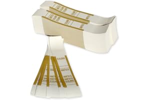 The Coin-Tainer Co. $10000 Currency Band, Mustard, 1000 Count (410000), Mustard/White