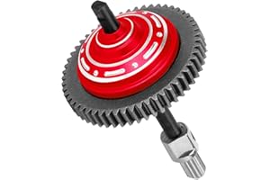 RCHuiWow RC 54T Center Diff Gear Upgrades Part for 1/10 Slash 4x4,Slash 4x4 VXL,Rustler 4x4,Rustler 4x4 VXL,Stampede 4x4,Stampede 4x4 VXL,Hoss 4x4 VXL,Metal 54T Gear Slipper Clutch,Red