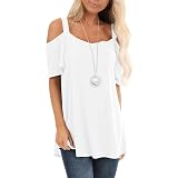 ANCAPELION Women's Casual Chiffon Blouse - Puff Sleeve Summer Top, Round Neck Tunic Short Sleeve Shirt (Check Size Chart) - View #7