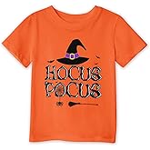 BesserBay Kid Girls Hocus Pocus Orange Tshirt Halloween Funny Witch Hat Tee 9-10 Years