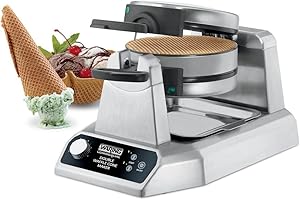 Waring Commercial Heavy-Duty Double Vertical Waffle Cone Maker 120V, 1400 Watts