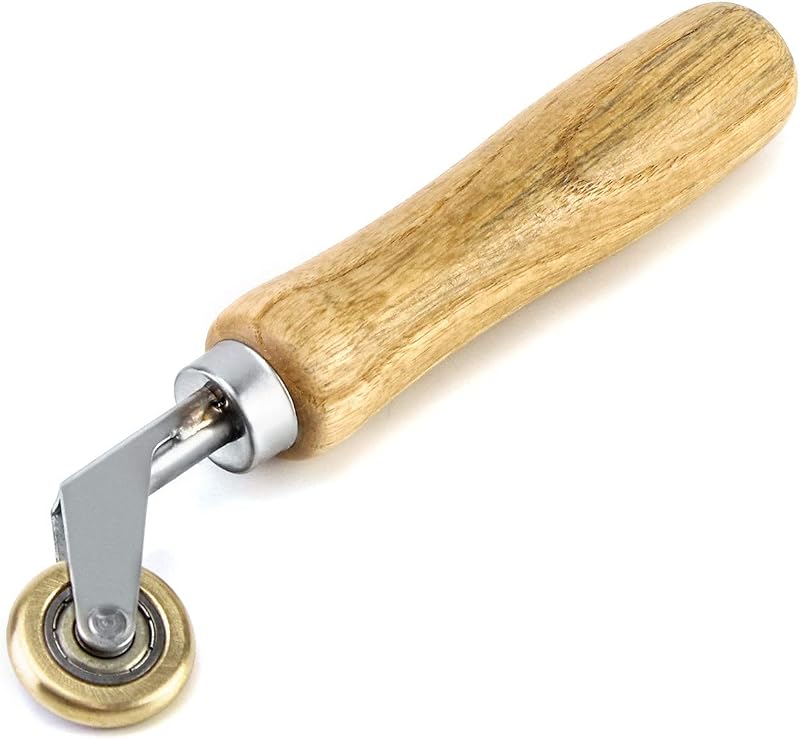 QWORK 6mm Brass Penny Roller Corner Seam Press Wheel for Welding and Seaming