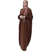 Muslim Prayer Abaya Islamic Women's Khimar Pure Color Hijab Dress Long Sleeve Dubai Kaftan