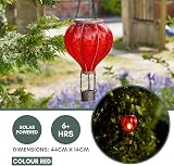 Garden Mile Red Solar Hot Air Balloon Lantern 44cm Flickering Flame LED view 4