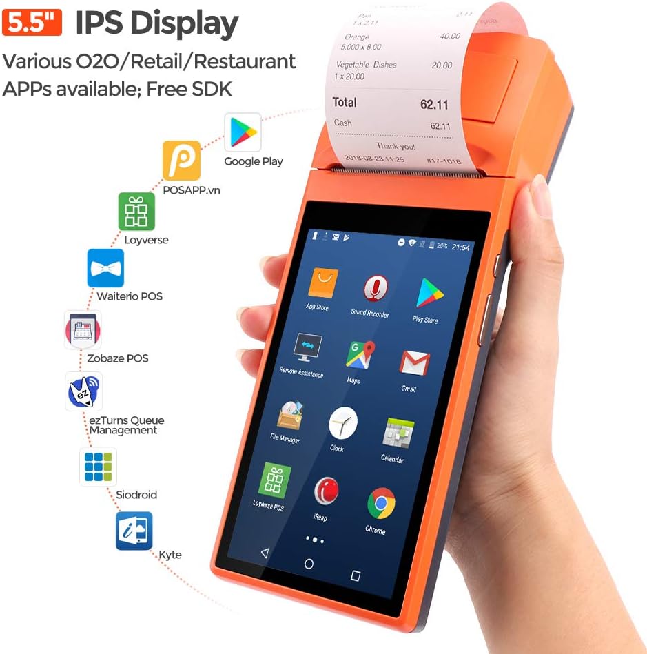 android pos terminal with printer