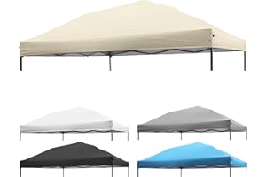 NINAT 10x 10 Canopy Replacement Top, Replacement Cover for 10x10 Pop Up Canopy Tent (Top Cover Only) Beige