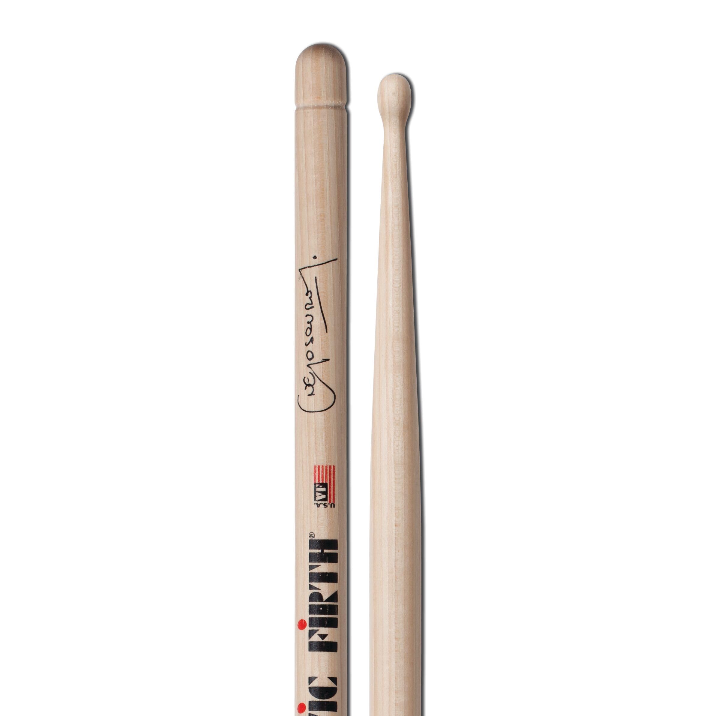 Vic FIrth - Symphonic Collection Snare Drumsticks - Ney Rosauro - Hickory - Elongated Wood Tip