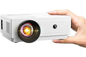 Konsoefuly Mini Portable Projector- 1080P Movie Projector with 10000 Lux, Smart Projector for Phone, ±30° Keystone, 50% Zoom,