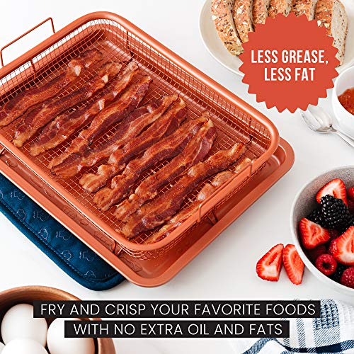 Chef Pomodoro Copper Crisper Tray, Air Fryer Tray for Oven, Deluxe Air