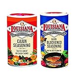 Louisiana Fish Fry Products - 8 oz. Cajun Seasoning and 2.5 oz. Cajun Blackened Seasoning
