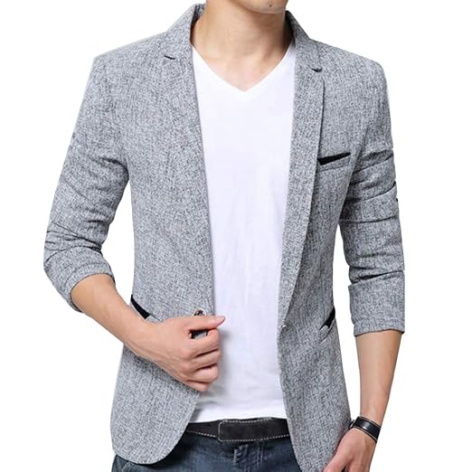 Guiran Herren Anzugjacke Casual Freizeit Sakko Business Blazer Slim Fit
