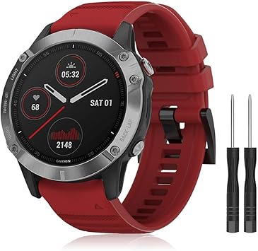 TOPsic Correa para Garmin Fenix 5 & Fenix 5 Plus, Correa de Reemplazo Silicona Easy Fit 22mm Deportes Pulseras Banda para Garmin Instinct/Fenix ...