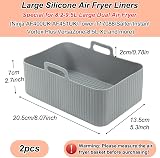 YQL Large Silicone Air Fryer Liner for Ninja AF451UK AF400UK 9.5L 2PCS view 2
