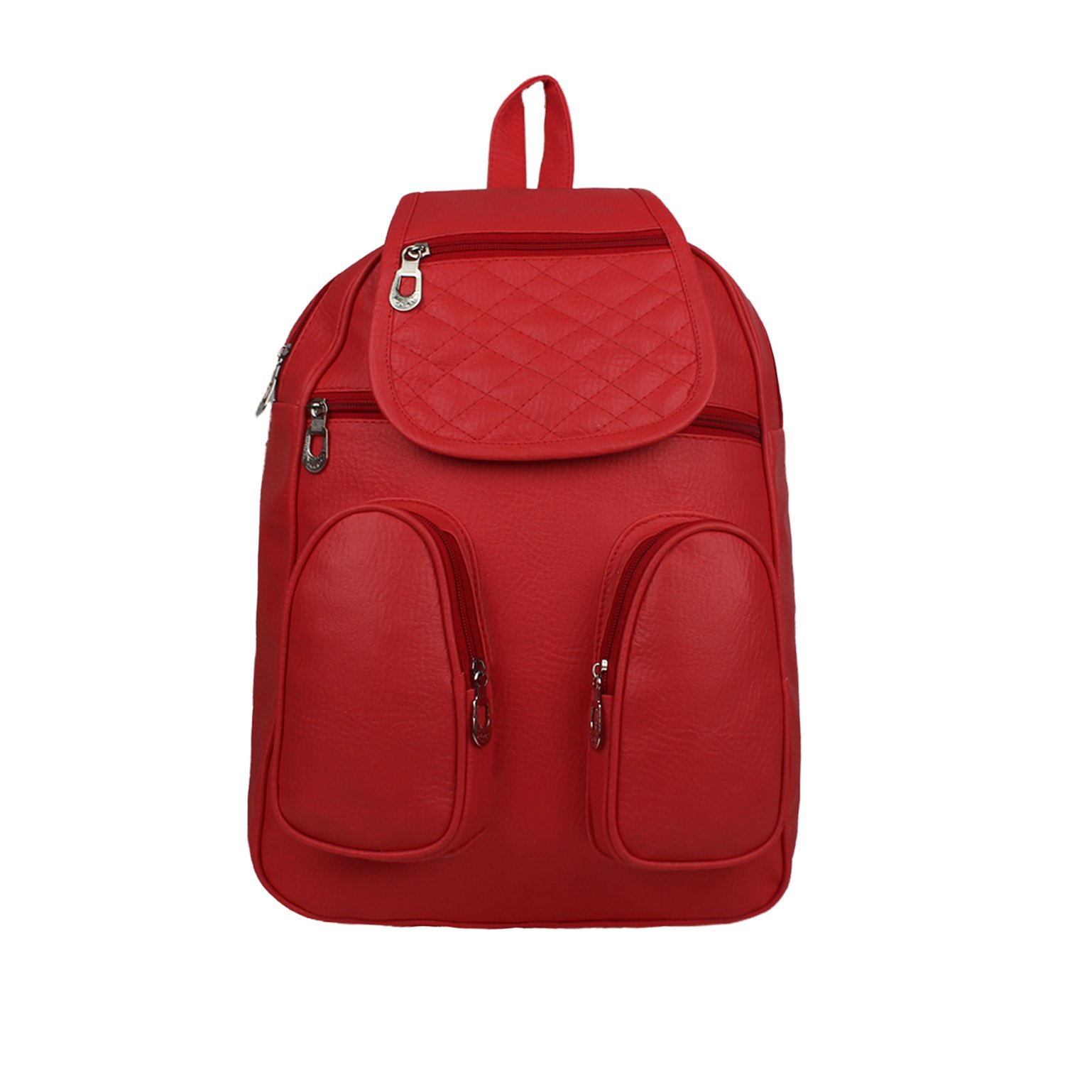 tarshi pu red backpack for women