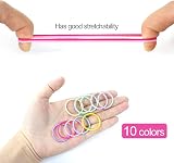 Hanyousheng 200Pcs Multicolor Elastic Hair Bands 15Pcs Mini Hair Clips view 3