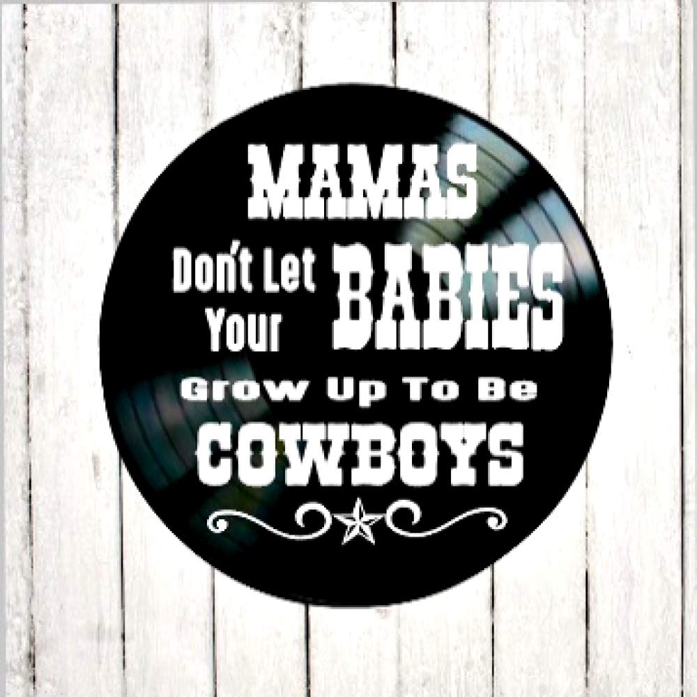 Mamas Dont Let Your Babies song lyrics by Willie and Waylon on a Vinyl Record Album Wall artwork