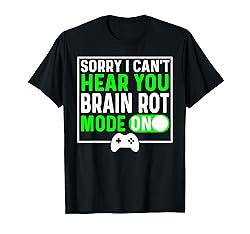 Brain Rot Shirt Kids Funny Gamer Brainrot Merch For
