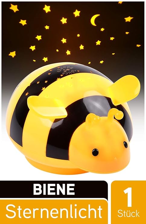 HEITECH LED Proyector estrellas Abeja - Luz nocturna LED con ...