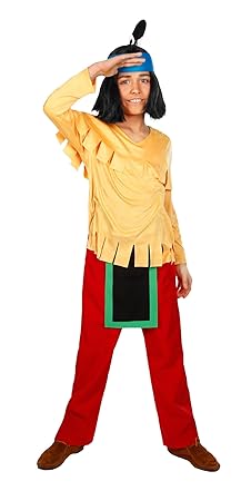 Maskworld - Yakari Kinderkostüm 4teilig - Indianer Kostüm für Jungen – Lizenzprodukt Zeichentrickserie (122/128)