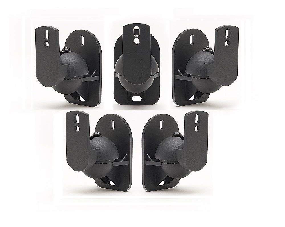5 Pack of Black Speaker Wall Mount Brackets for Bose, Sony, Panasonic, Samsung and More Buy