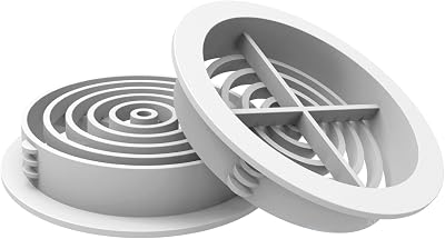 SmartHome 25x 70mm White Plastic Round Soffit Air Vent Push Fit Roof Disc Fascia