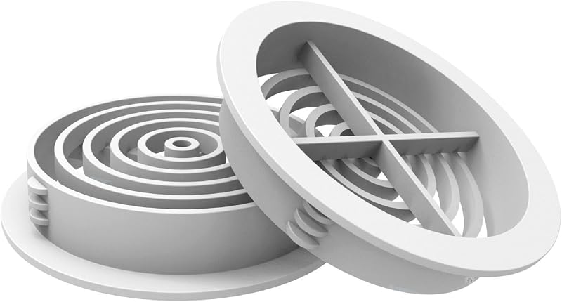 SmartHome 25x 70mm White Plastic Round Soffit Air Vent Push Fit Roof Disc Fascia