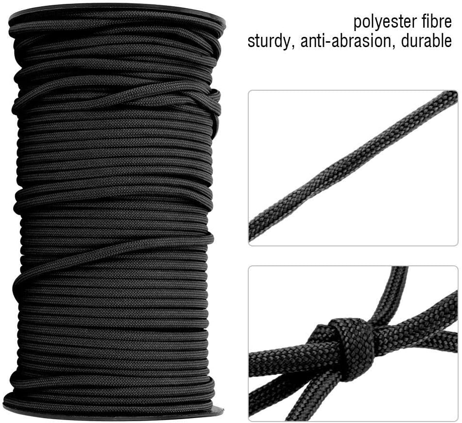 100M Camouflage Paracord Rope 9 Strands Parachute Cord lint-free Camp Tent Rope