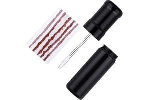 COTOUXKER Tubeless Bike Tire Repair Kits，for Road Bicycle and Mountain Bike MTB Tires Fix a Puncture or Flat, Includes Storage Canister Plugger Tool with Plugs, 5 Bacon Strips
