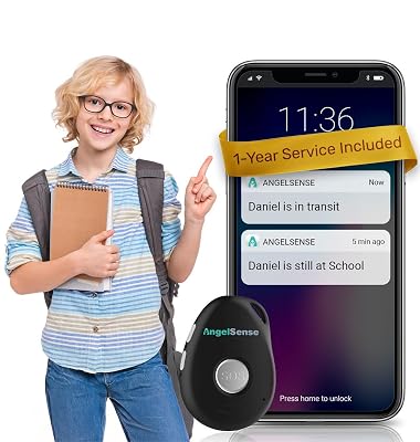 AngelSense Safety Monitor with 1-Year Service Included | GPS Tracker for Kids Autism, Special Needs and Elderly with Dementia | Real-Time Tracking, Alerts, 2-Way Speakerphone & SOS