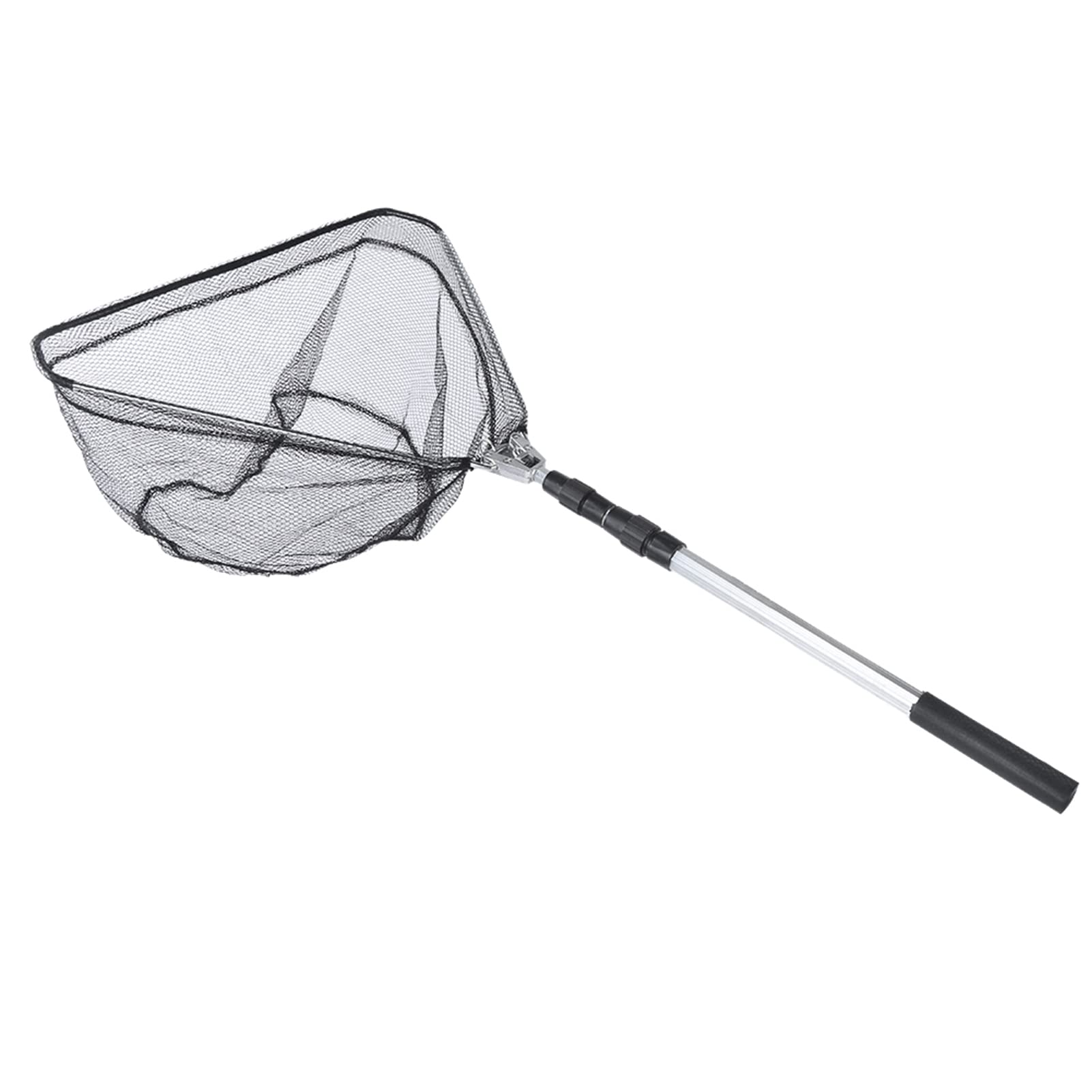 Leapiture 1.5M Fishing Landing Net Durable Triangular Folding Fishing Landing Net Telescoping Pole Handle Fishing Net Collapsible Fishing Net with Telescoping Pole Handle