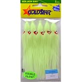 Silver Horde 10808174 Squid (Octopus 3.5) (4&frac14;&rdquo;) 5/pkg. Double Glow, Multicolor, One Size