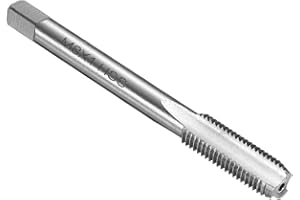 uxcell Hand Bottom Tap M8 x 1 H2 Metric Thread Bottoming Style Threading Taps High Speed Steel HSS6542 Straight Flutes Screw 