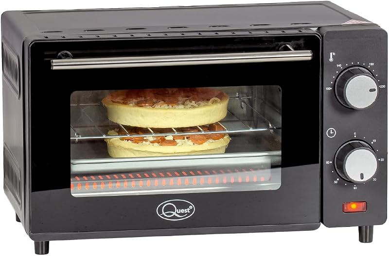 Quest 35409 Compact 9L Mini Oven, 650W, Adjustable Temp 100-230°C
