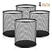 OFIMASTER 11 Mesh Metal Pen 4 Pack Medium Pencil Cup Holder for Office Desk Organizer (Black) primary