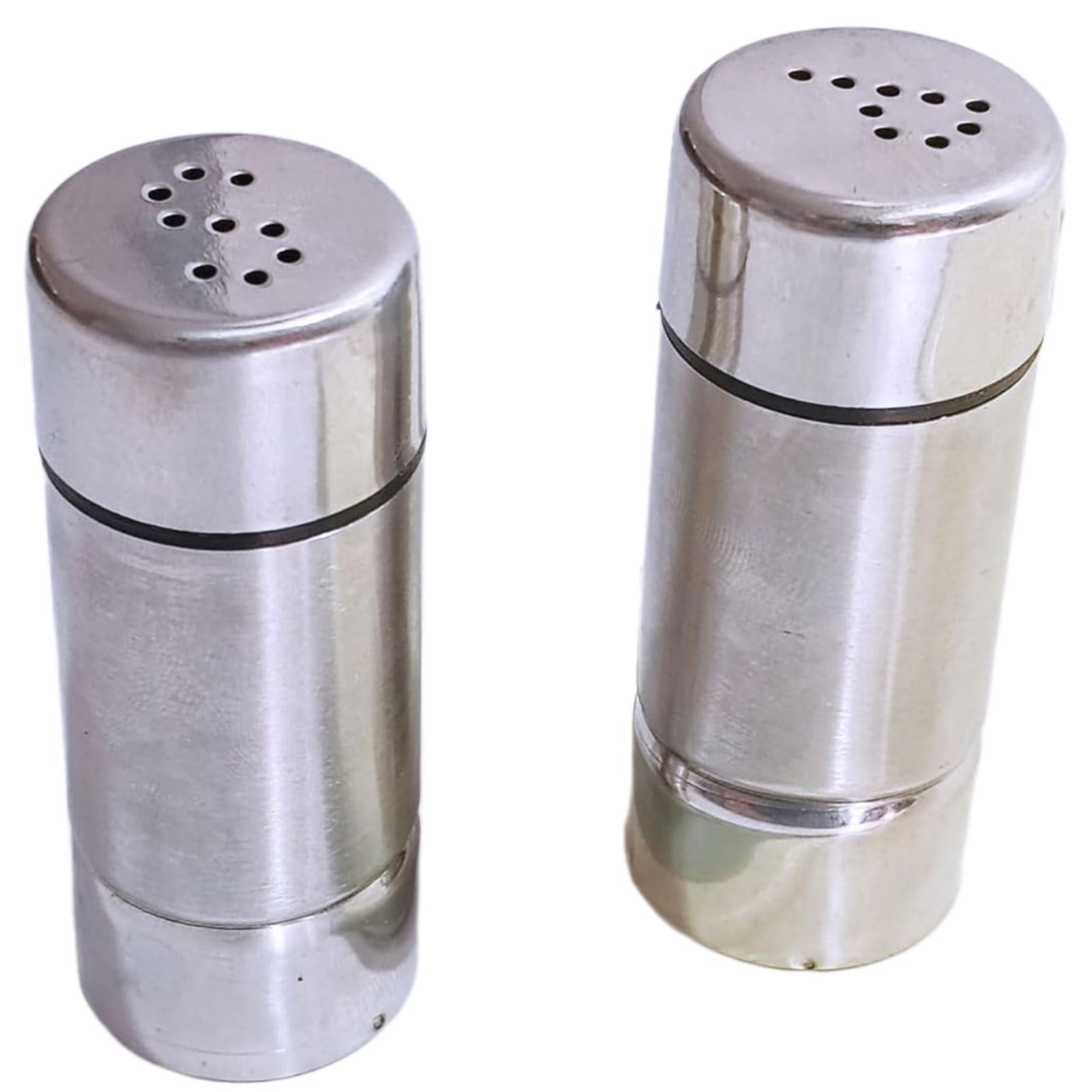 RSYHVG alt and Pepper Shaker, 2Pcs Stainless Steel Salt and Pepper Pots Sets for Home Kitchen BBQ Restaurant Camping