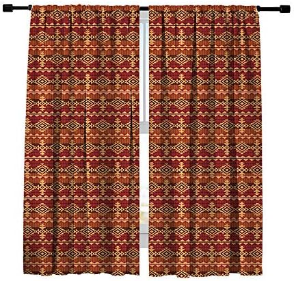 Miblor Blackout Curtains Room Darkening Window Curtains 2 Panels, Seamless Ethnic Pattern Window Treatments Drapes for Bedroom Living Room Kitchen Cafe