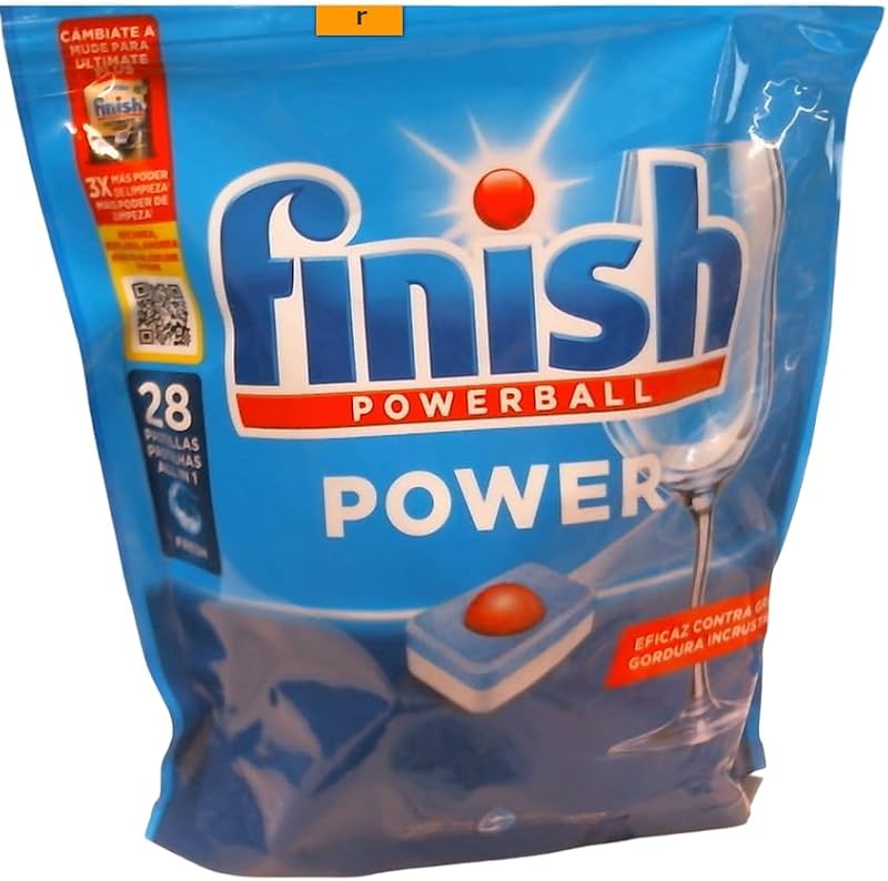 Finish powerball power all em 1 comprimidos para máquina de lavar louça, 32 comprimidos